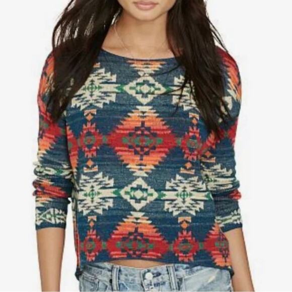 Denim & Supply Ralph Lauren Sweaters - Denim & Supply Ralph Lauren Oversized Southwestern Aztec Sweater Size XS